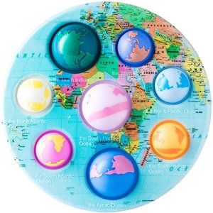 2 Piece Universe And Planets Bubble Pop It Easter Fidget Toy